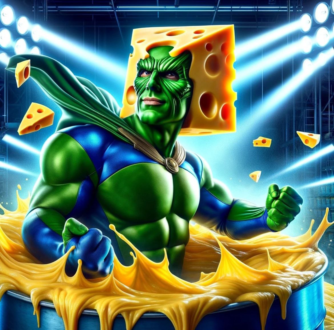 Green Cheese Man Logo